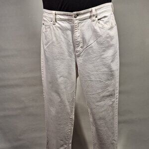 Eileen Fisher Beige High-Waist Slim Fit Ankle Jeans